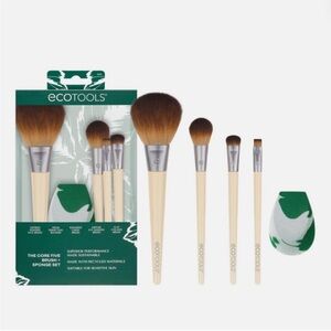 EcoTools The Core Five Brush and Sponge Set with Green and Brown Accents